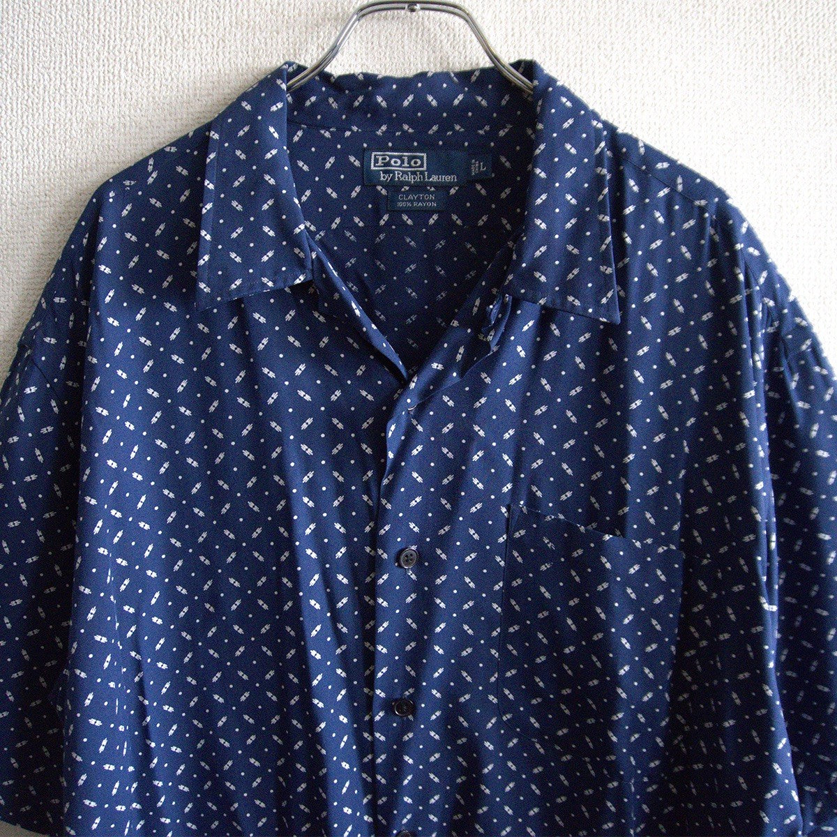 POLO RALPH LAUREN Clayton Rayon Open Collar Shirt Size L