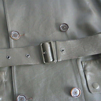 Ralph Lauren Purple Label Sheep Leather Trench Coat Size S