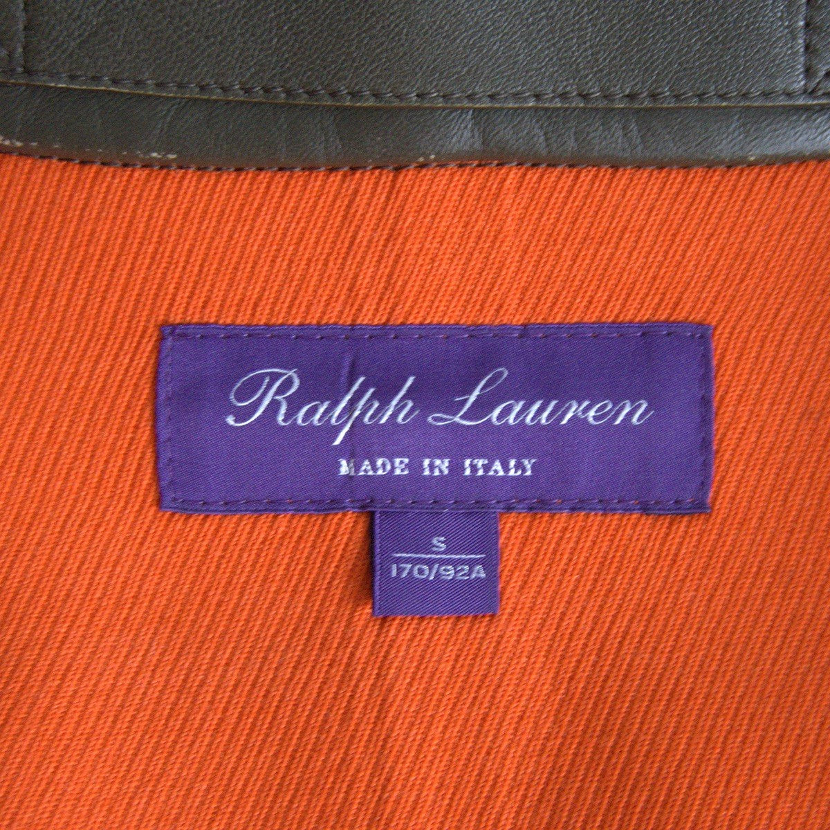 Ralph Lauren Purple Label Sheep Leather Trench Coat Size S
