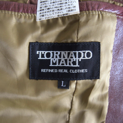 Tornado Mart Buffalo Leather Long Coat Size L