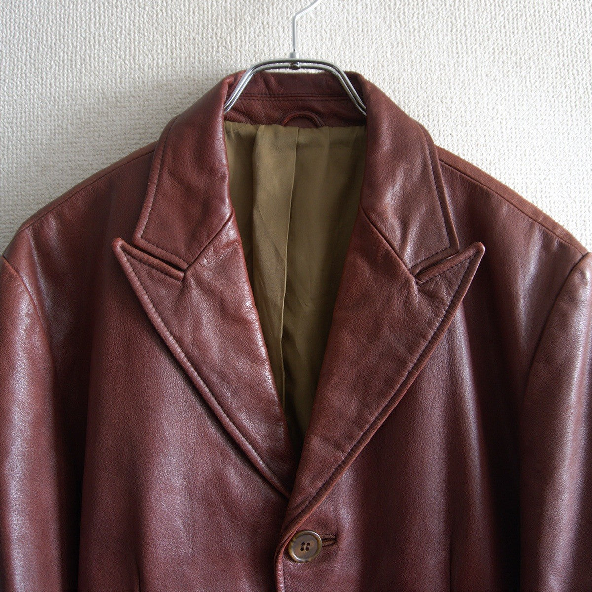 Tornado Mart Buffalo Leather Long Coat Size L