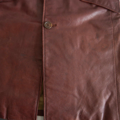 Tornado Mart Buffalo Leather Long Coat Size L
