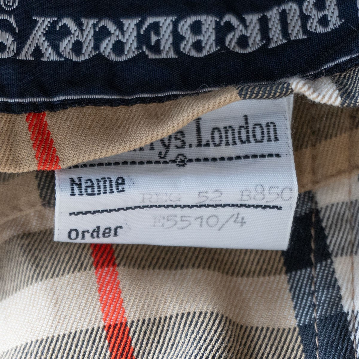vintage Burberrys 52RE Cotton Trench Coat Size 52