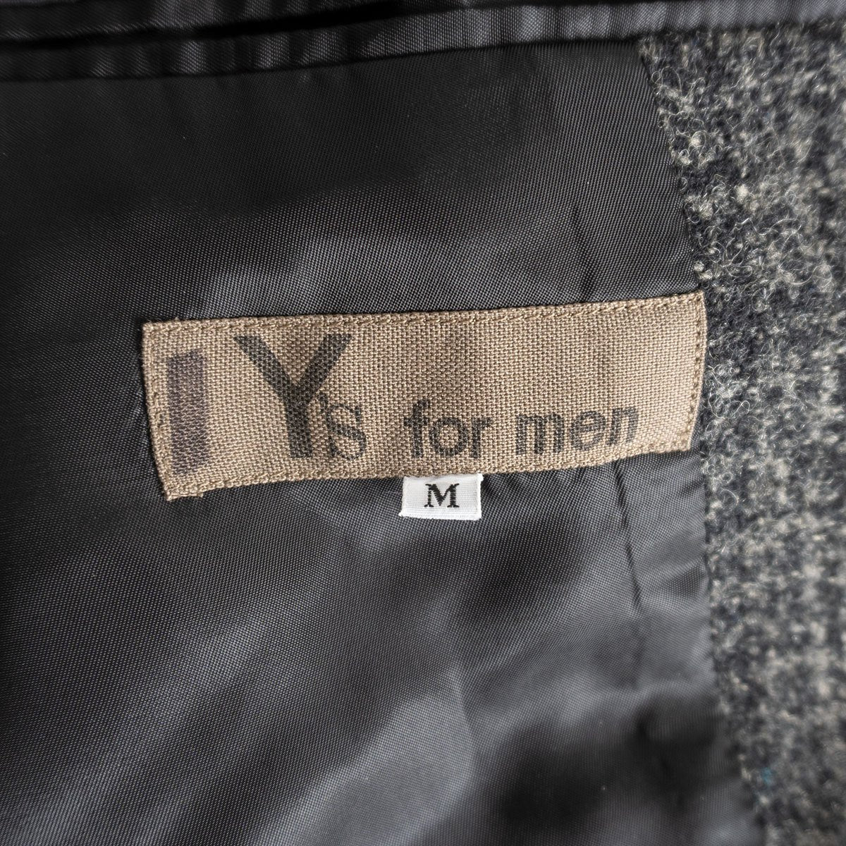 Y's for Men Wool Tweed Tailored Jacket Size M