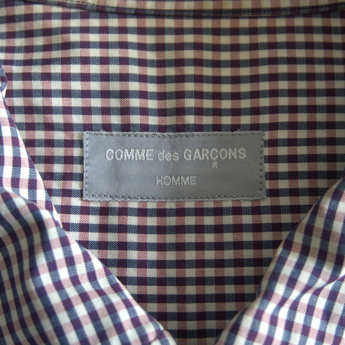 Comme des Garcons 90S Paneled Check Zip Shirt Size XL
