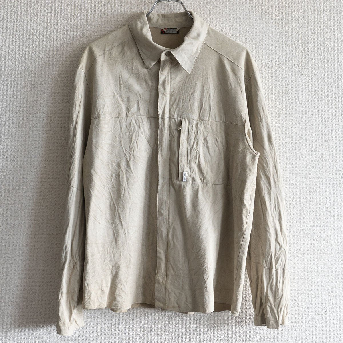 VERSACE SPORT Leather Zip Shirt Size 50