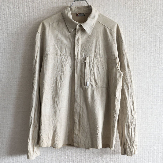 VERSACE SPORT Leather Zip Shirt Size 50