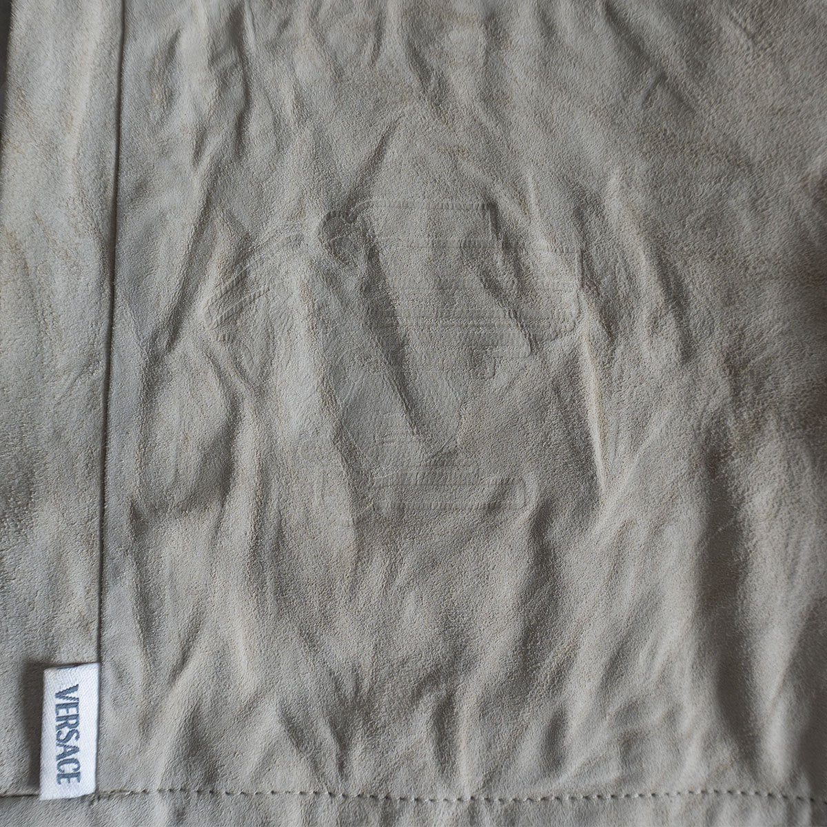 VERSACE SPORT Leather Zip Shirt Size 50