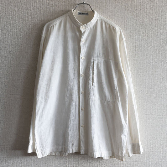 ISSEY MIYAKE MEN Band collar shirt White Size M