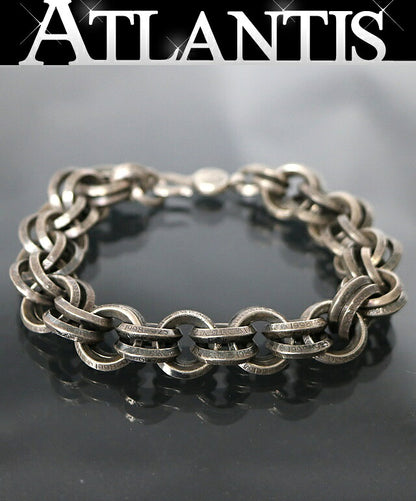 CHROME HEARTS Double B Ring Bracelet Silver Size ONE SIZE