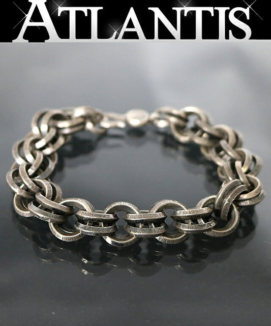 CHROME HEARTS Double B Ring Bracelet Silver Size ONE SIZE
