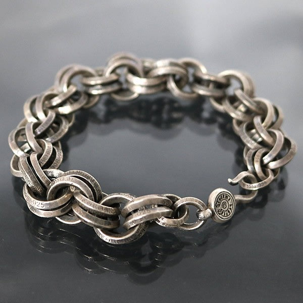 CHROME HEARTS Double B Ring Bracelet Silver Size ONE SIZE