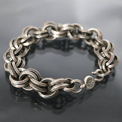 CHROME HEARTS Double B Ring Bracelet Silver Size ONE SIZE