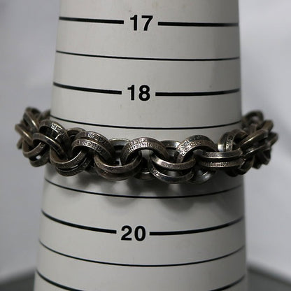 CHROME HEARTS Double B Ring Bracelet Silver Size ONE SIZE