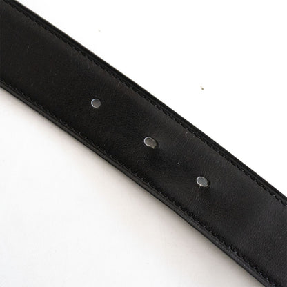 Hermes Reversible Leather Belt Black x Gray Size 100