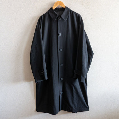 Y's for men WORKSHOP Balmacaan Wool Long Coat Black Size XXL