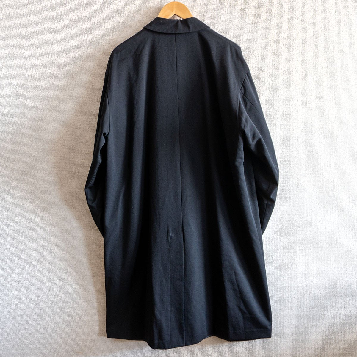 Y's for men WORKSHOP Balmacaan Wool Long Coat Black Size XXL
