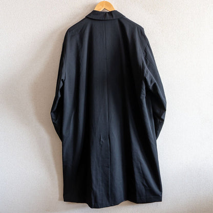 Y's for men WORKSHOP Balmacaan Wool Long Coat Black Size XXL
