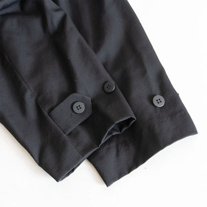 Y's for men WORKSHOP Balmacaan Wool Long Coat Black Size XXL