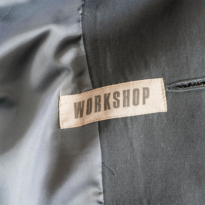 Y's for men WORKSHOP Balmacaan Wool Long Coat Black Size XXL