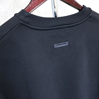FEAR OF GOD 26SS Cut Sleeve Sweatshirt Black Size L