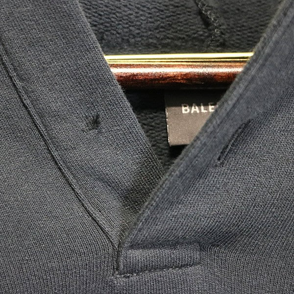 BALENCIAGA Back Polo Hoodie Black Size S