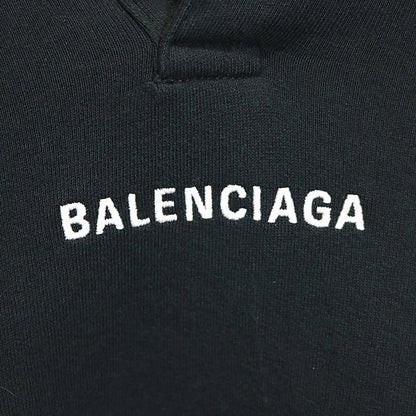 BALENCIAGA Back Polo Hoodie Black Size S