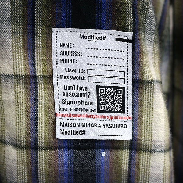 MIHARA YASUHIRO 26SS Vintage Check Shirt Multi Size 46