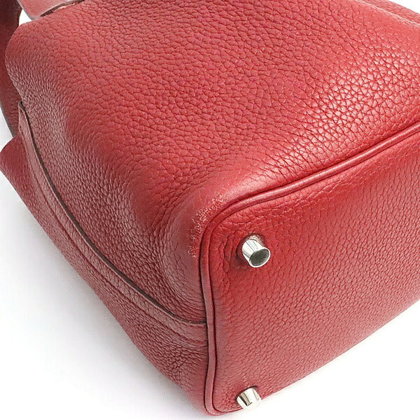 HERMES Picotin Lock PM Rouge Casaque Handbag Size ONE SIZE