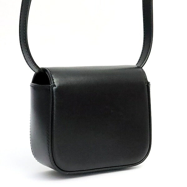CELINE Mini Claude Shiny Calfskin Black GHW Shoulder Bag Size ONE SIZE