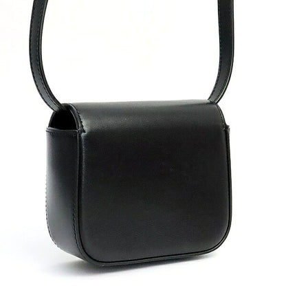 CELINE Mini Claude Shiny Calfskin Black GHW Shoulder Bag Size ONE SIZE