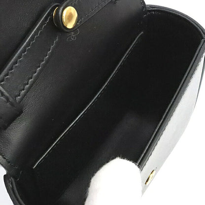 CELINE Mini Claude Shiny Calfskin Black GHW Shoulder Bag Size ONE SIZE
