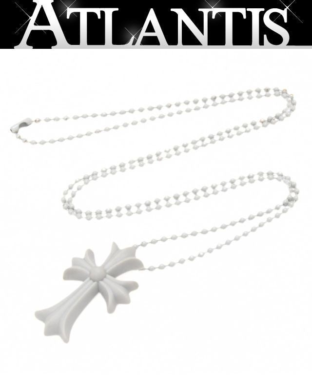 CHROME HEARTS Small CH Cross Necklace Gray Size ONE SIZE