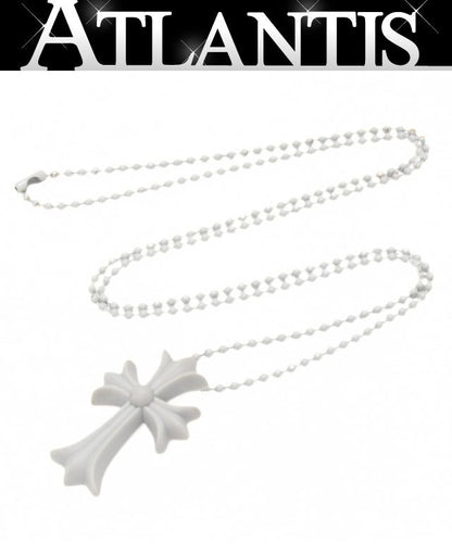 CHROME HEARTS Small CH Cross Necklace Gray Size ONE SIZE
