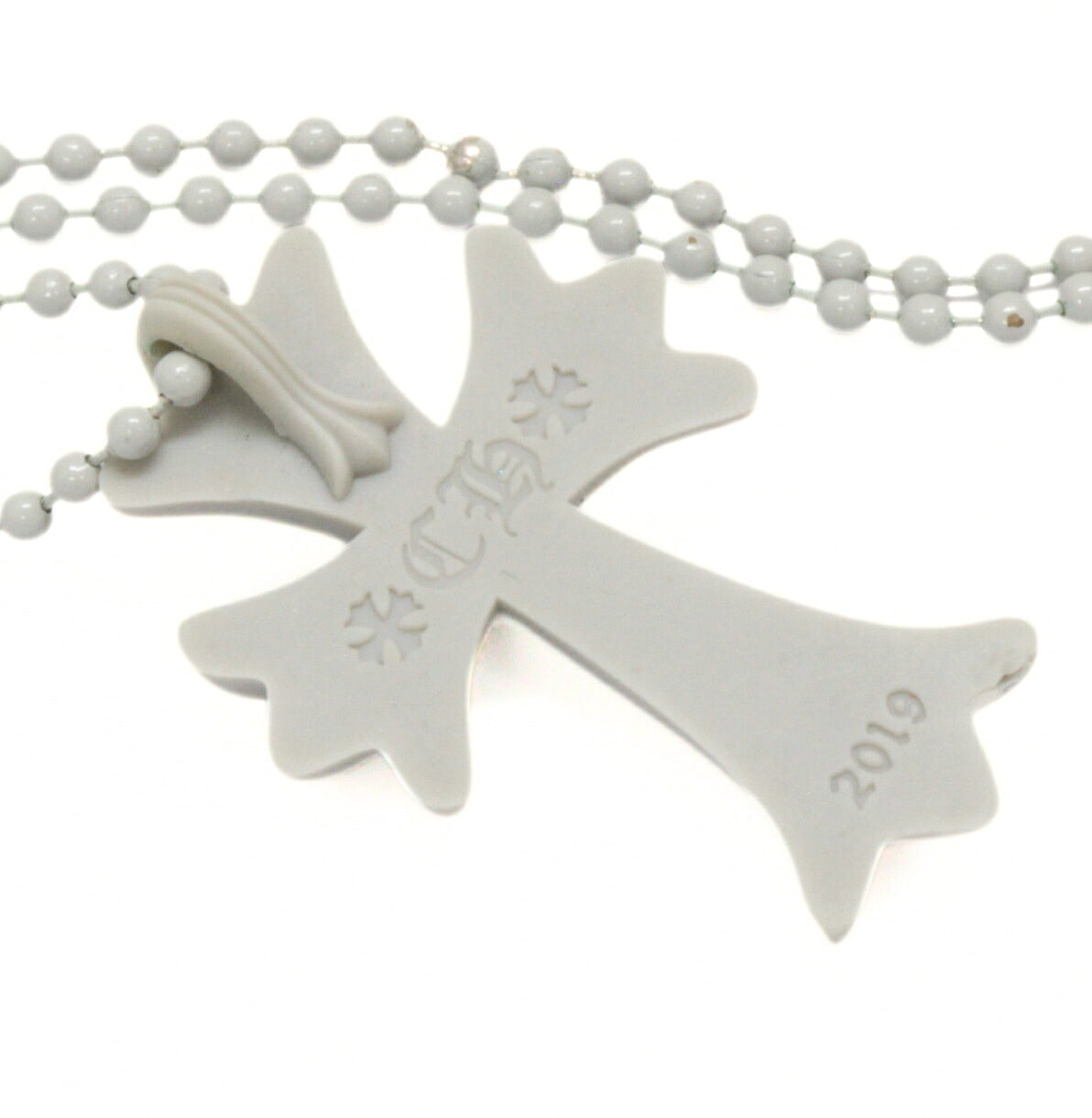 CHROME HEARTS Small CH Cross Necklace Gray Size ONE SIZE