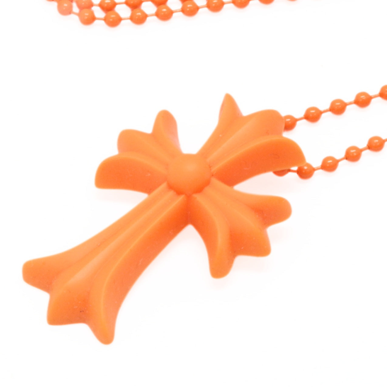 CHROME HEARTS Small CH Cross Necklace Orange Size ONE SIZE