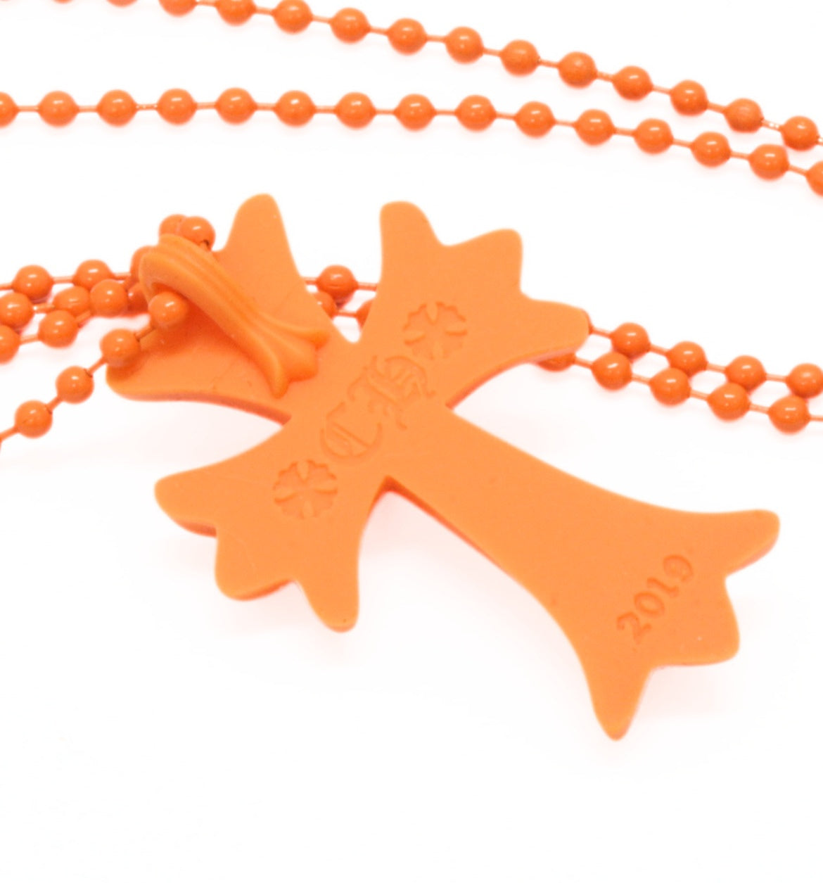 CHROME HEARTS Small CH Cross Necklace Orange Size ONE SIZE