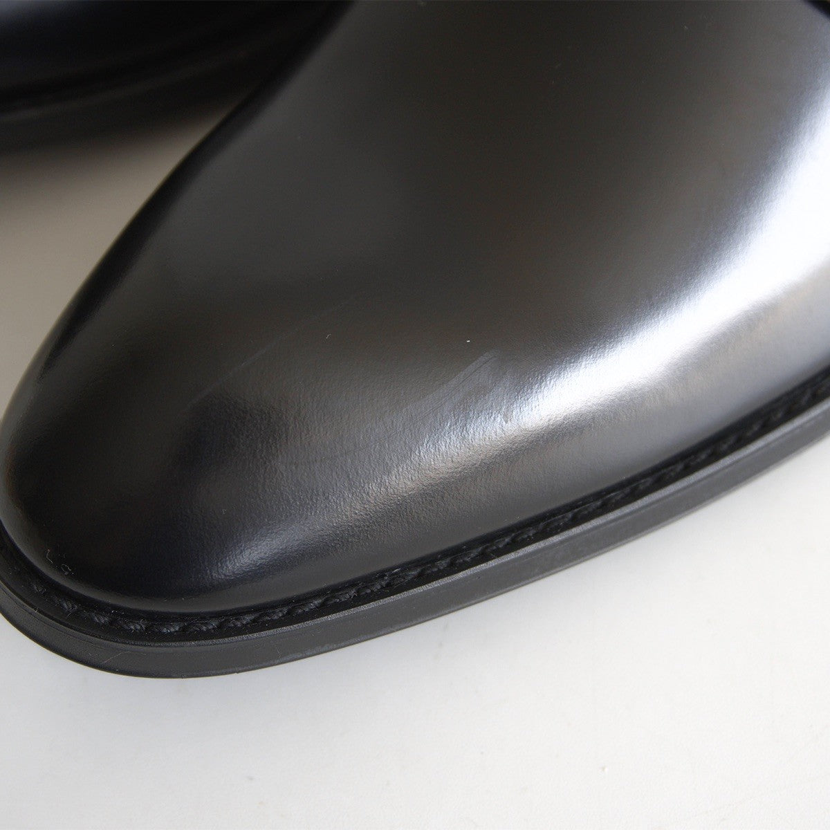 REGAL Black Plain Toe Leather Shoes Size 8.5