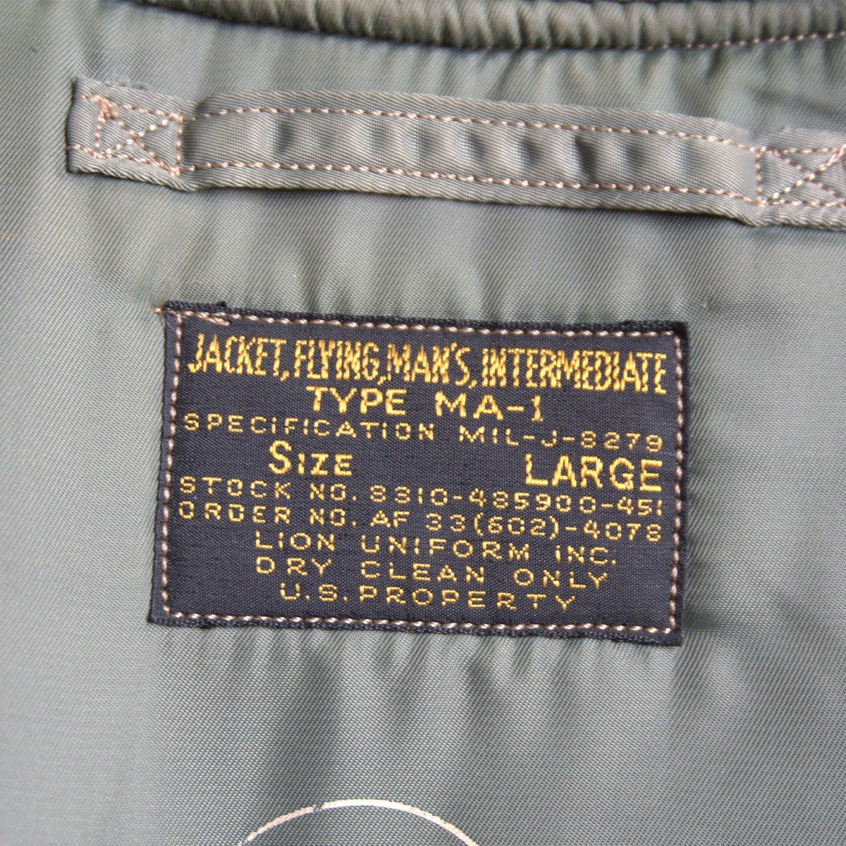Buzz Rickson's MA-1 1957 Model Jacket Green Size L