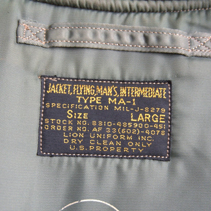 Buzz Rickson's MA-1 1957 Model Jacket Green Size L