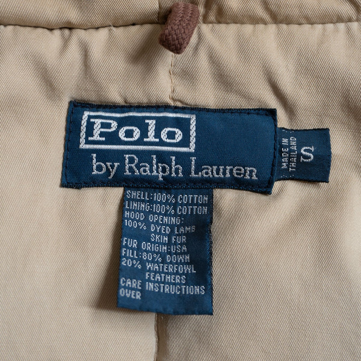 Polo Ralph Lauren 90S B-9 Shearling Down Jacket Size S