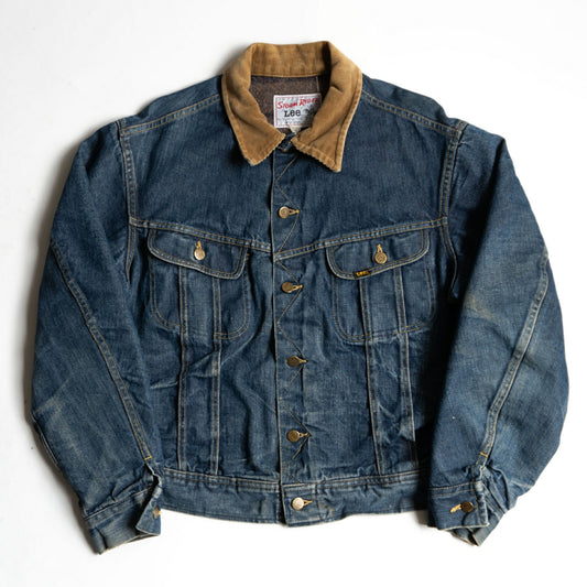 Lee 70S Storm Rider Denim Jacket Brown Size XL