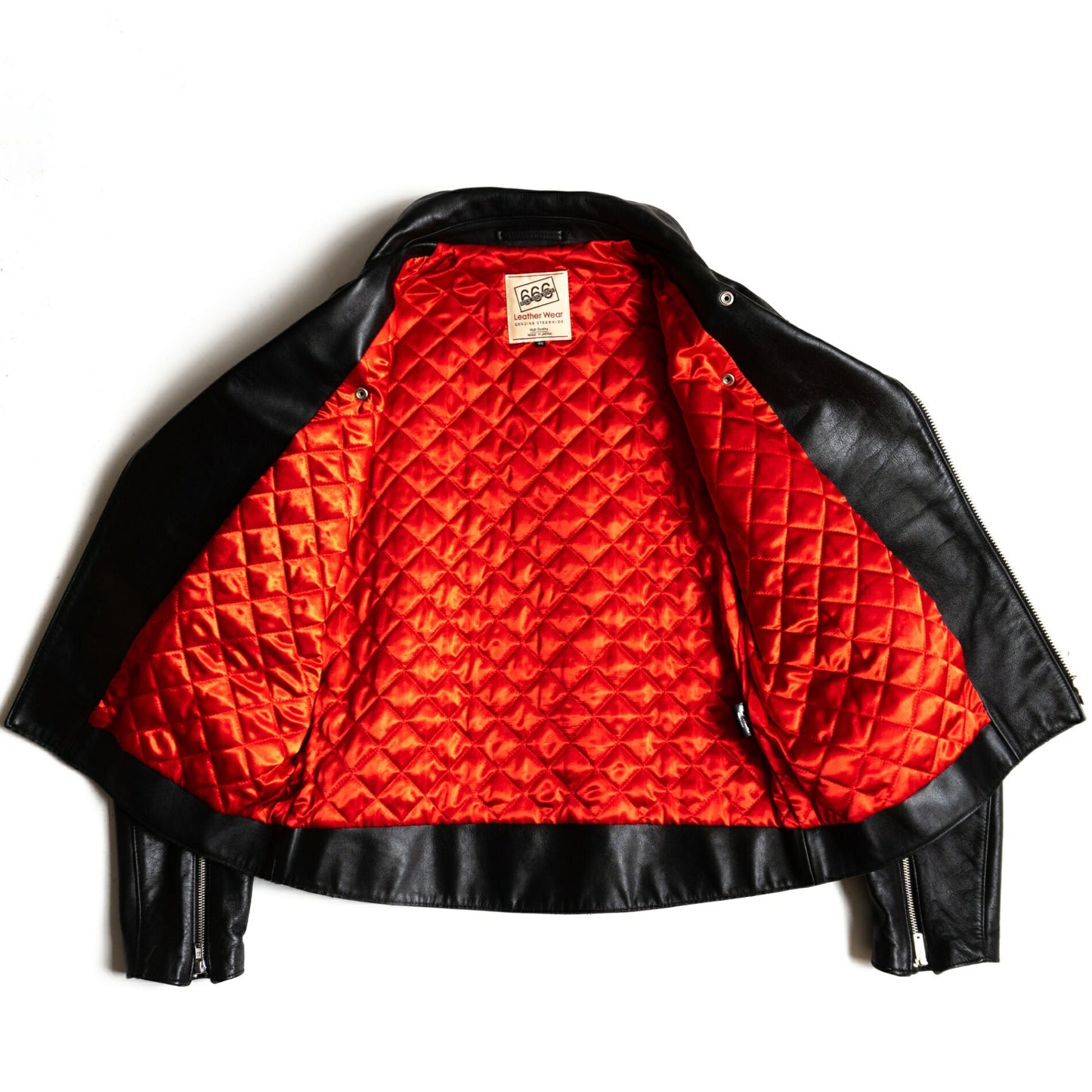 666 triple six 46 UK Steerhide Double Riders Jacket Size 46