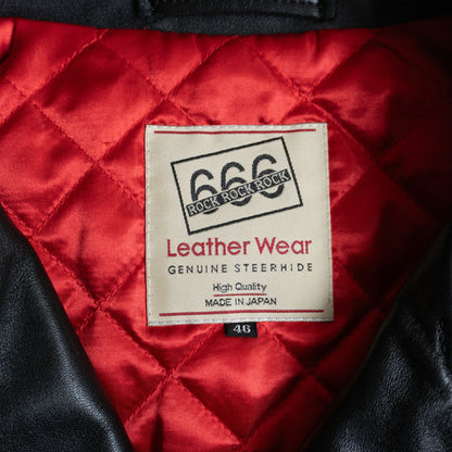 666 triple six 46 UK Steerhide Double Riders Jacket Size 46