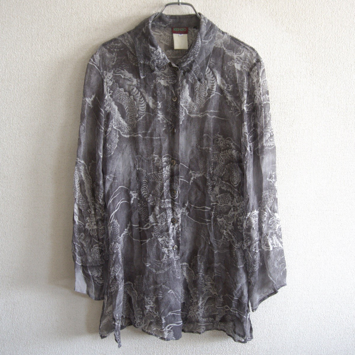 Kenzo Dragon sheer shirt Size 40