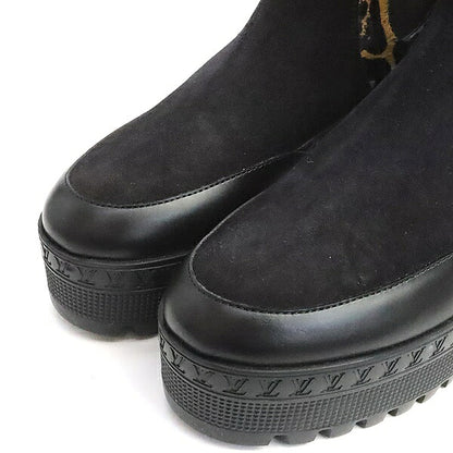 Louis Vuitton Rory Aide Leopard Side Boots Black Size EU 38