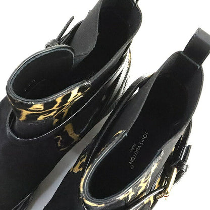 Louis Vuitton Rory Aide Leopard Side Boots Black Size EU 38
