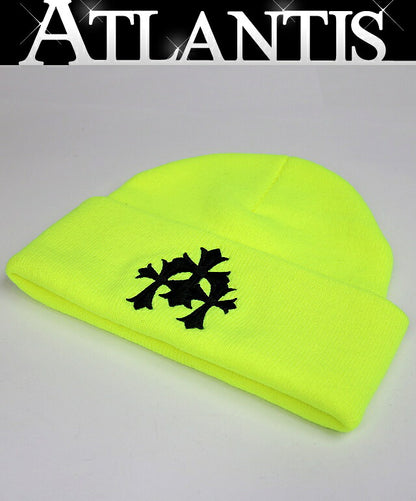 CHROME HEARTS Cemetery Cross Beanie Yellow Size ONE SIZE
