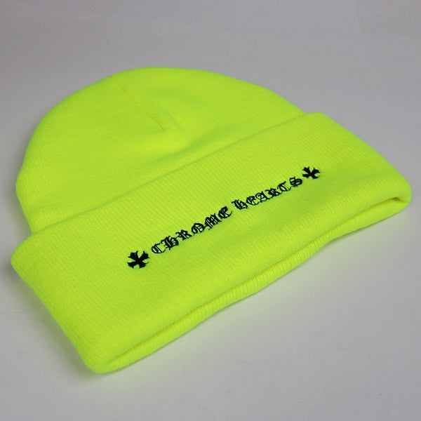 CHROME HEARTS Cemetery Cross Beanie Yellow Size ONE SIZE