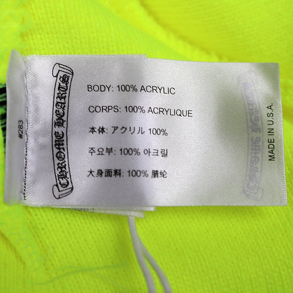 CHROME HEARTS Cemetery Cross Beanie Yellow Size ONE SIZE
